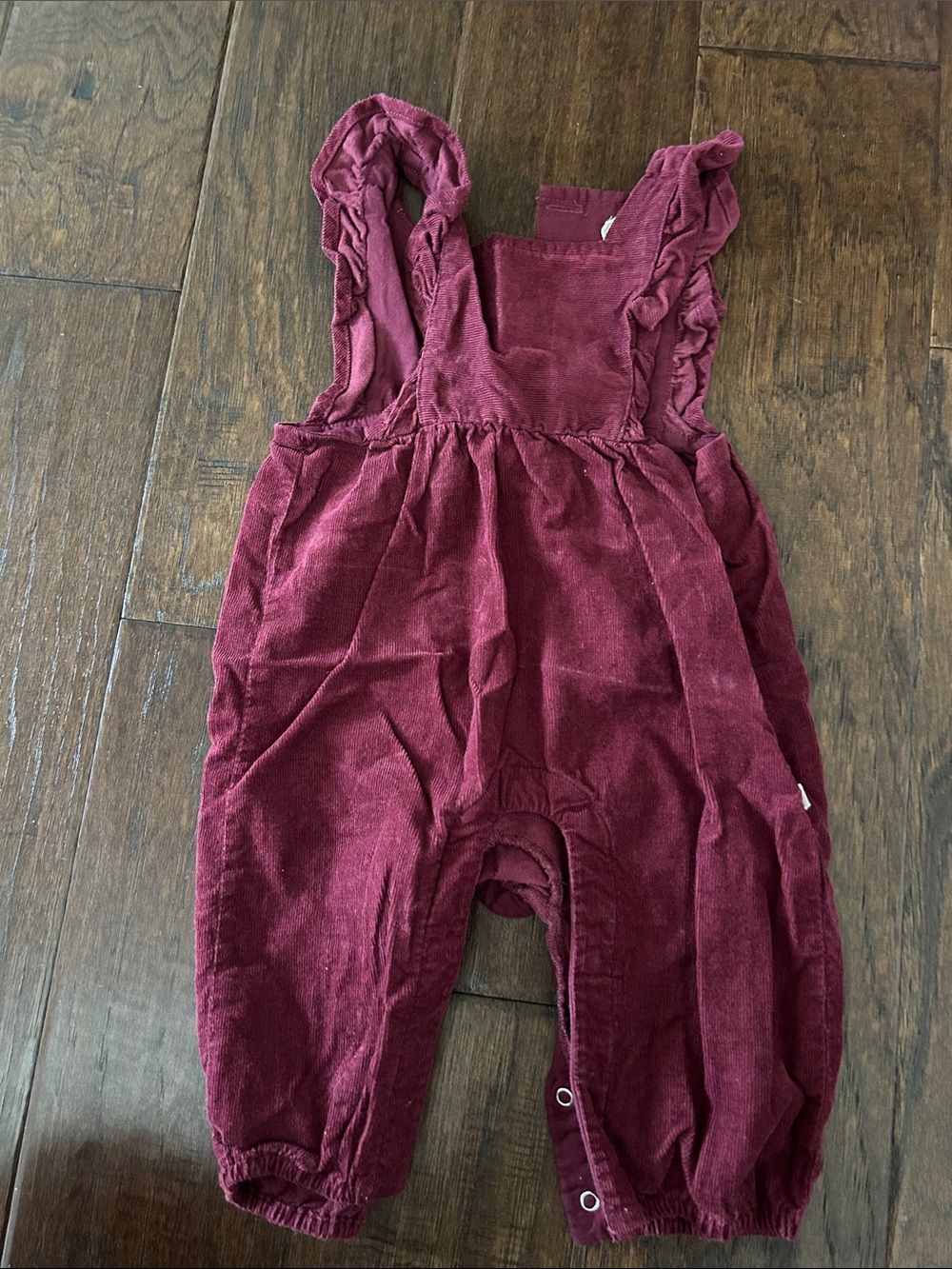 Burgundy corduroy overalls
